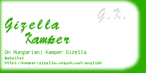 gizella kamper business card